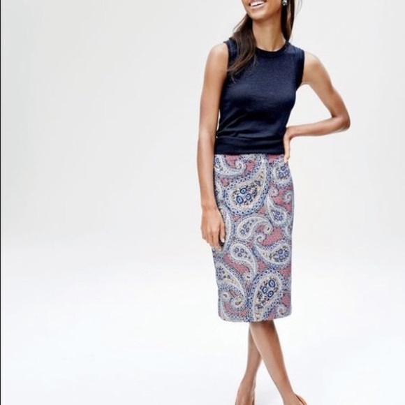 J.Crew • No. 2 Pencil Skirt in Paisley - Picture 4 of 4
